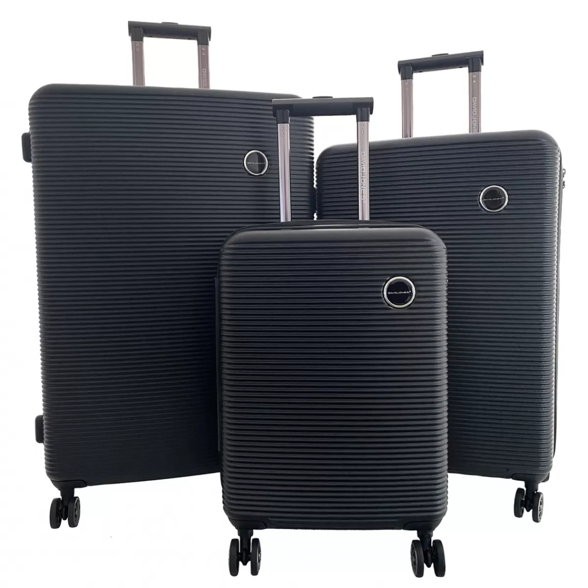 Lot 3 valises rigides dont 1 valise cabine ABS TSA^David Jones Best
