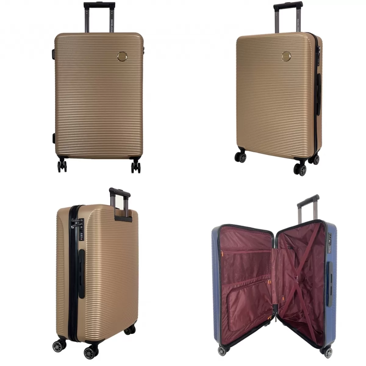 Lot 3 valises rigides dont 1 valise cabine ABS TSA^David Jones Best