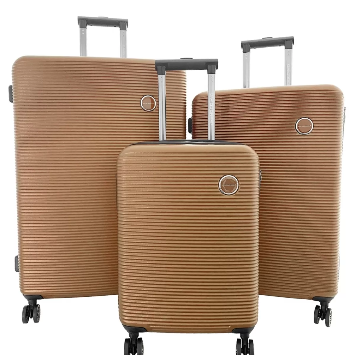 Lot 3 valises rigides dont 1 valise cabine ABS TSA^David Jones Best