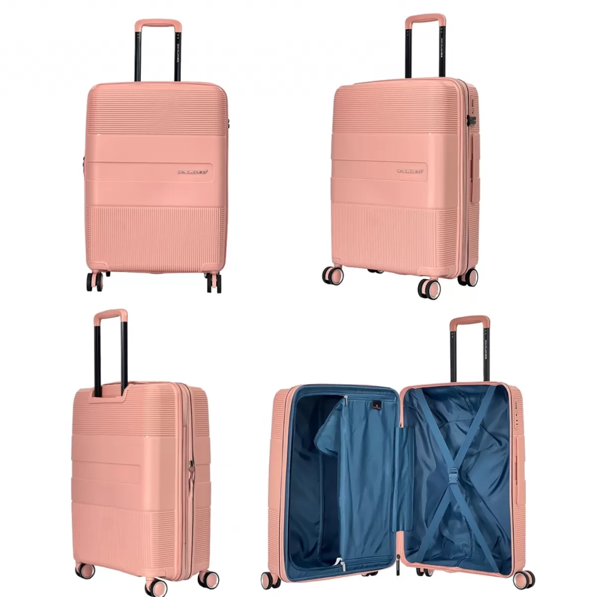 Lot 3 valises rigides extensibles dont 1 cabine PETE TSA^David Jones Hot