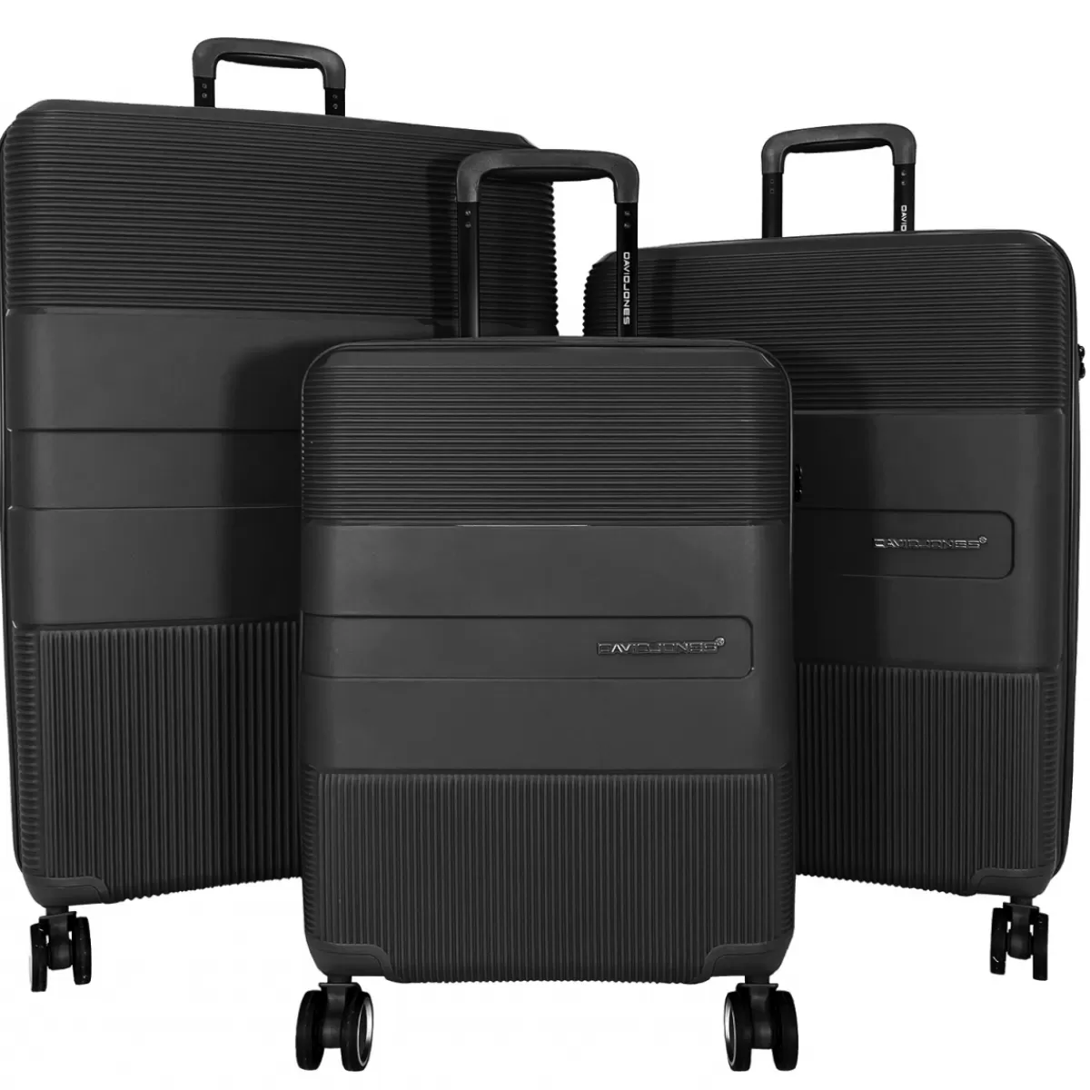 Lot 3 valises rigides extensibles dont 1 cabine PETE TSA^David Jones Hot