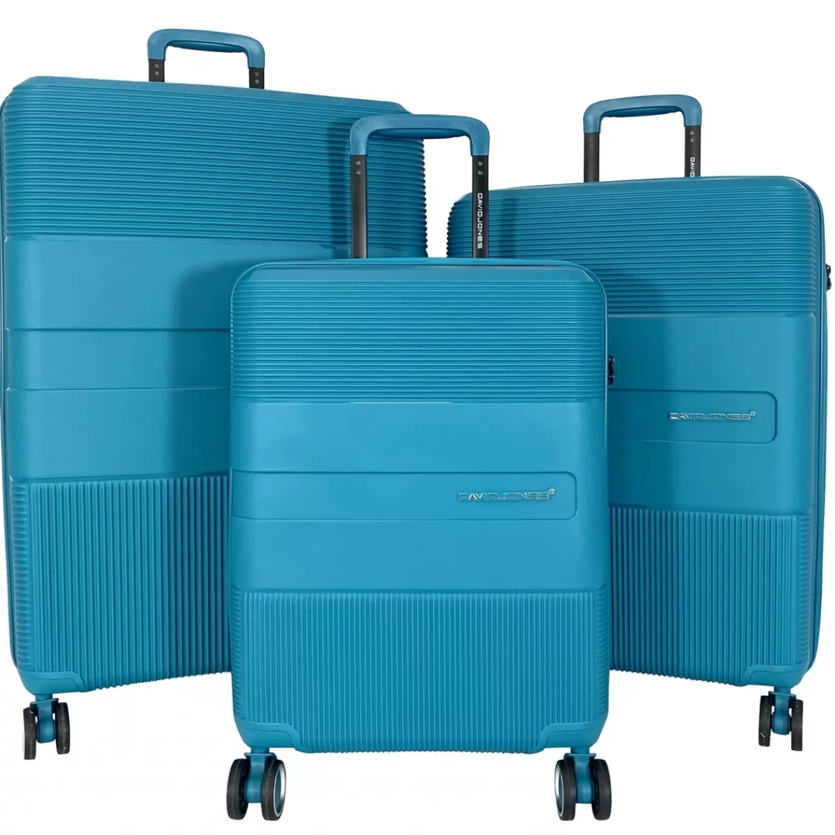Lot 3 valises rigides extensibles dont 1 cabine PETE TSA^David Jones Hot