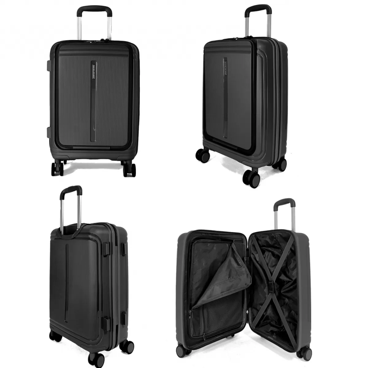 Lot 3 valises rigides extensibles dont 1 cabine porte-ordinateur 17" TSA^David Jones Online