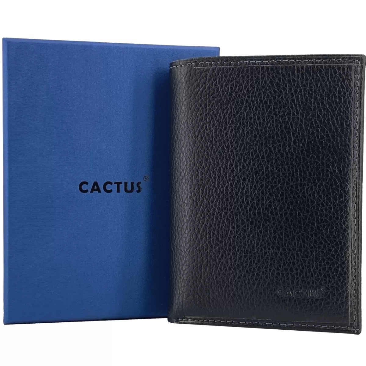 Portefeuille cuir de vachette anti-RFID^Cactus Hot