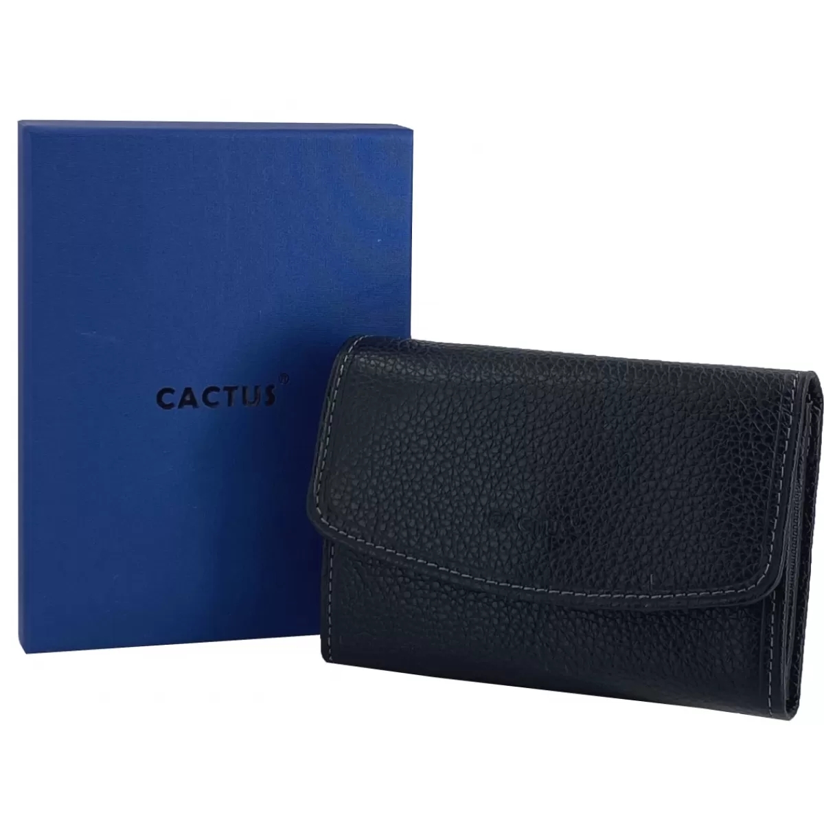 Porte-monnaie cuir de vachette anti-RFID^Cactus Cheap