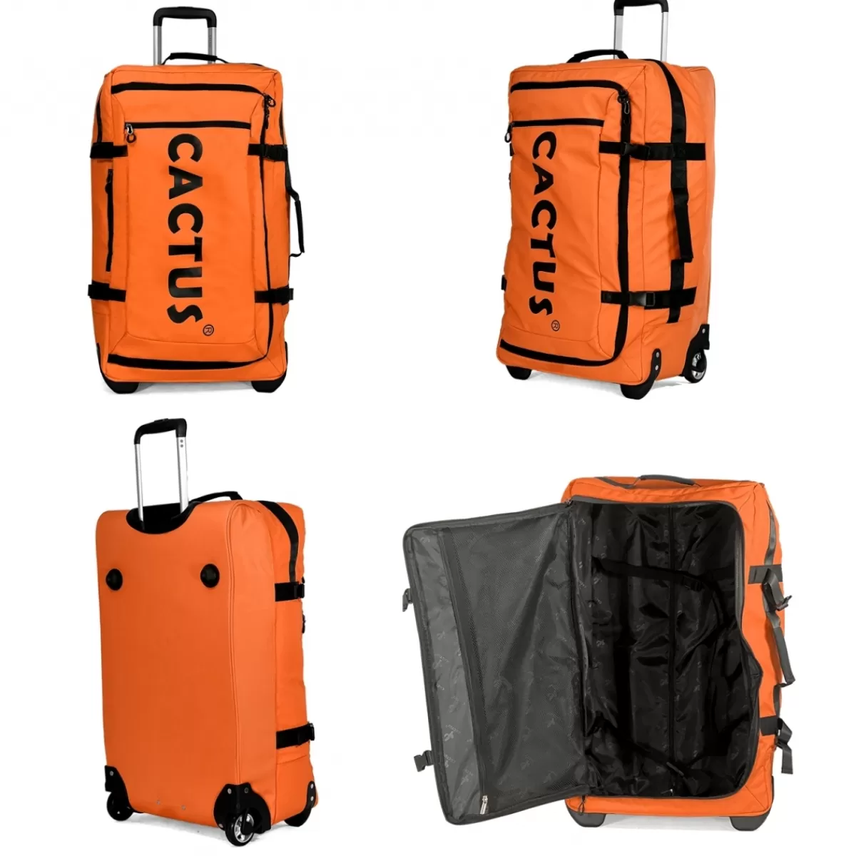 Sac de voyage avec roulettes 80L polyester taille L 70cm^Cactus Flash Sale