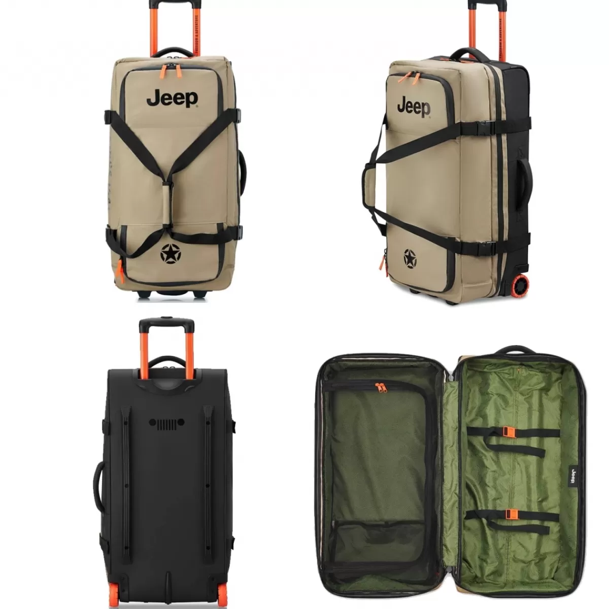 Sac de voyage avec roulettes 64L JS005A polyester taille L 72cm^Jeep Online