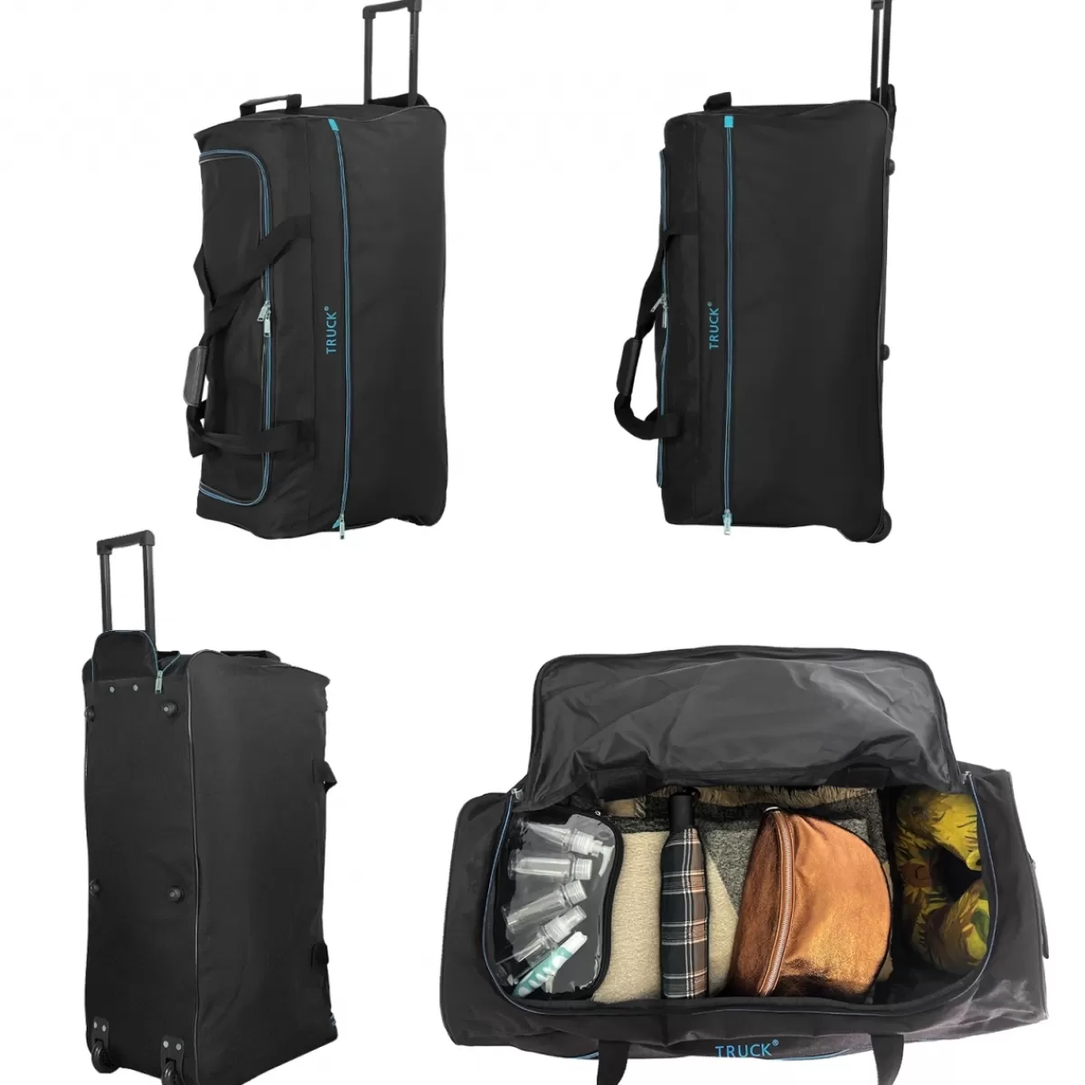 Sac de voyage avec roulettes 76L polyester taille L 75.50cm^Truck Cheap
