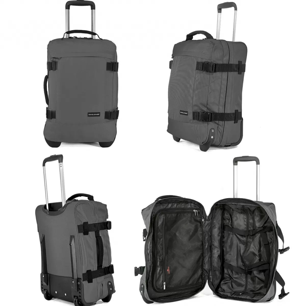 Sac de voyage cabine à roulettes 35L double compartiment taille S 50cm^David Jones Clearance