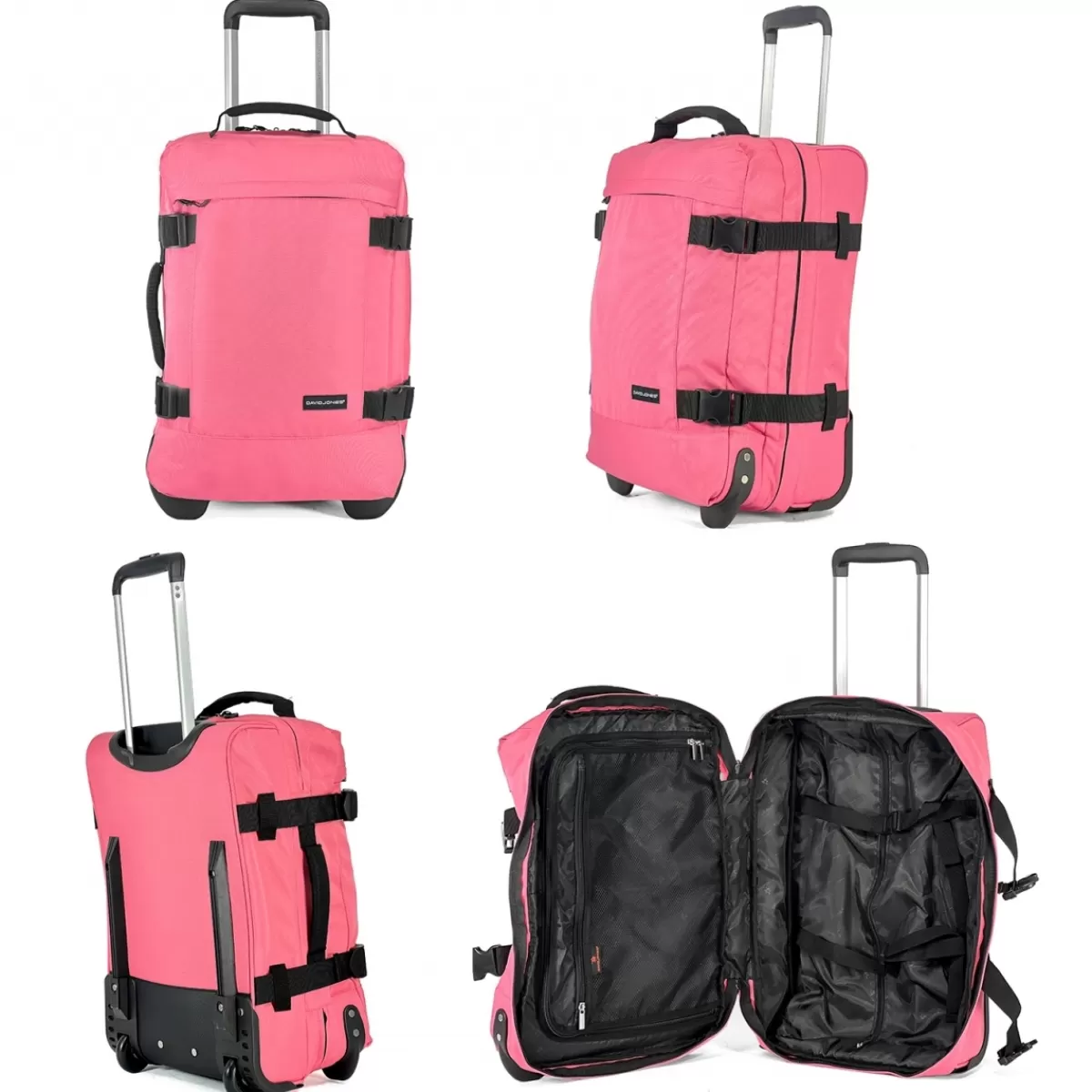 Sac de voyage cabine à roulettes 35L double compartiment taille S 50cm^David Jones Clearance