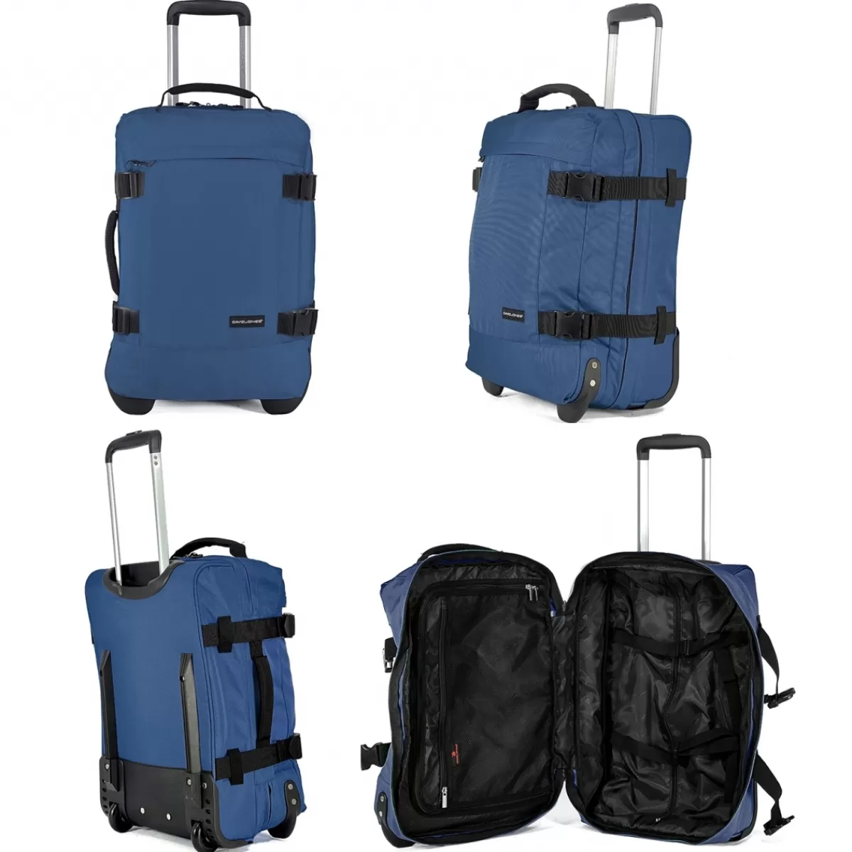 Sac de voyage cabine à roulettes 35L double compartiment taille S 50cm^David Jones Clearance