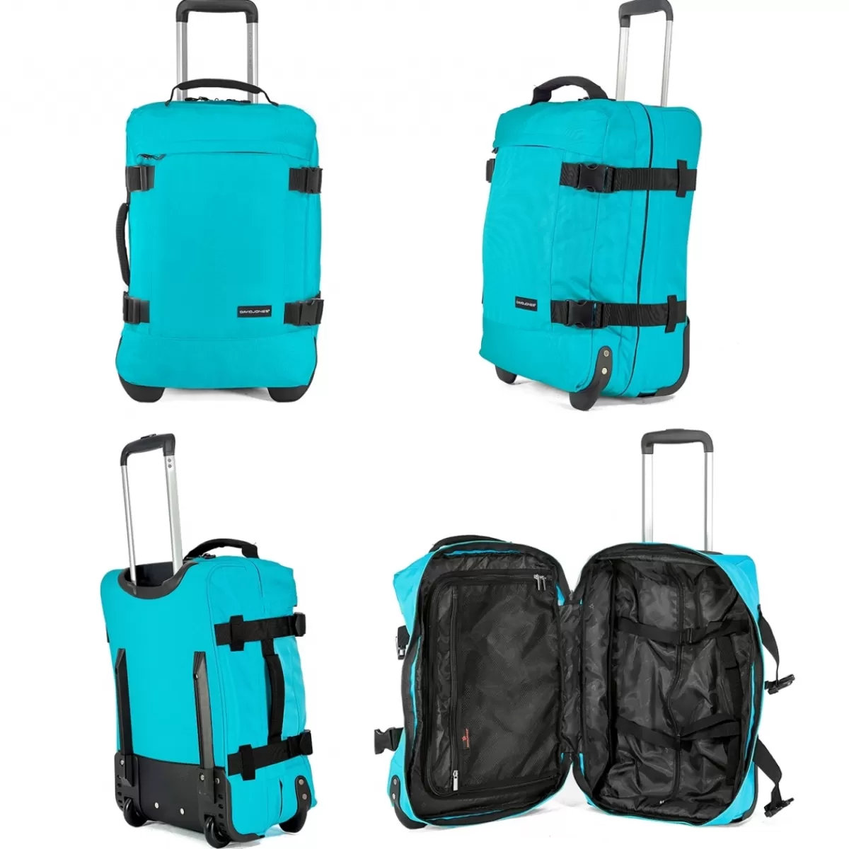 Sac de voyage cabine à roulettes 35L double compartiment taille S 50cm^David Jones Clearance