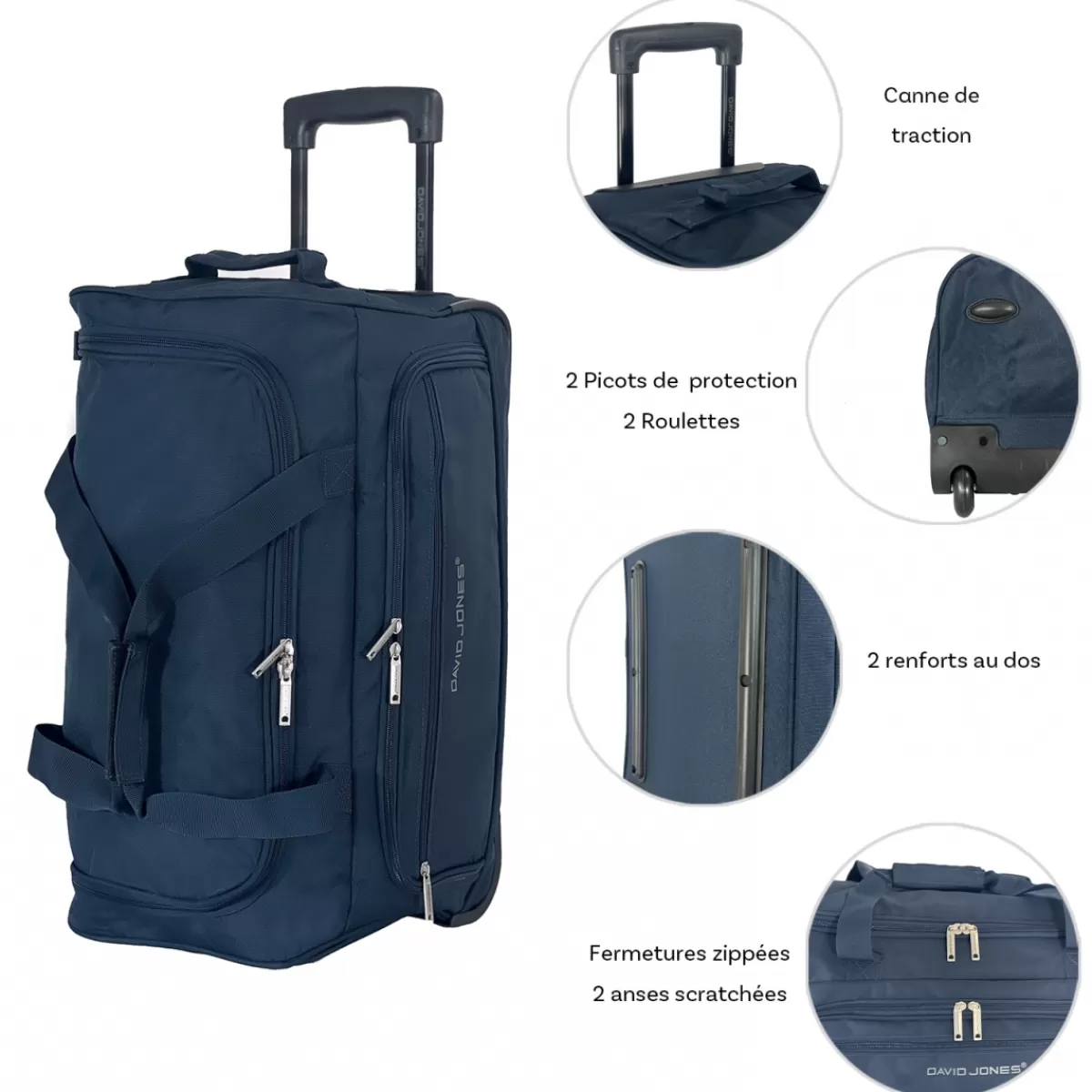 Sac de voyage cabine avec roulettes 34L polyester taille S 52cm^David Jones Store