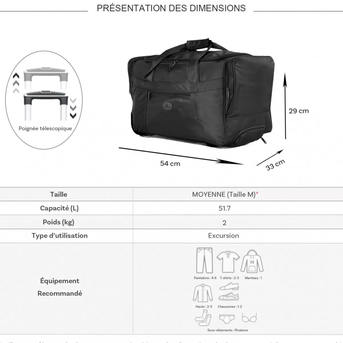 Sac de voyage cabine avec roulettes 42L polyester taille S 50cm^David Jones Best