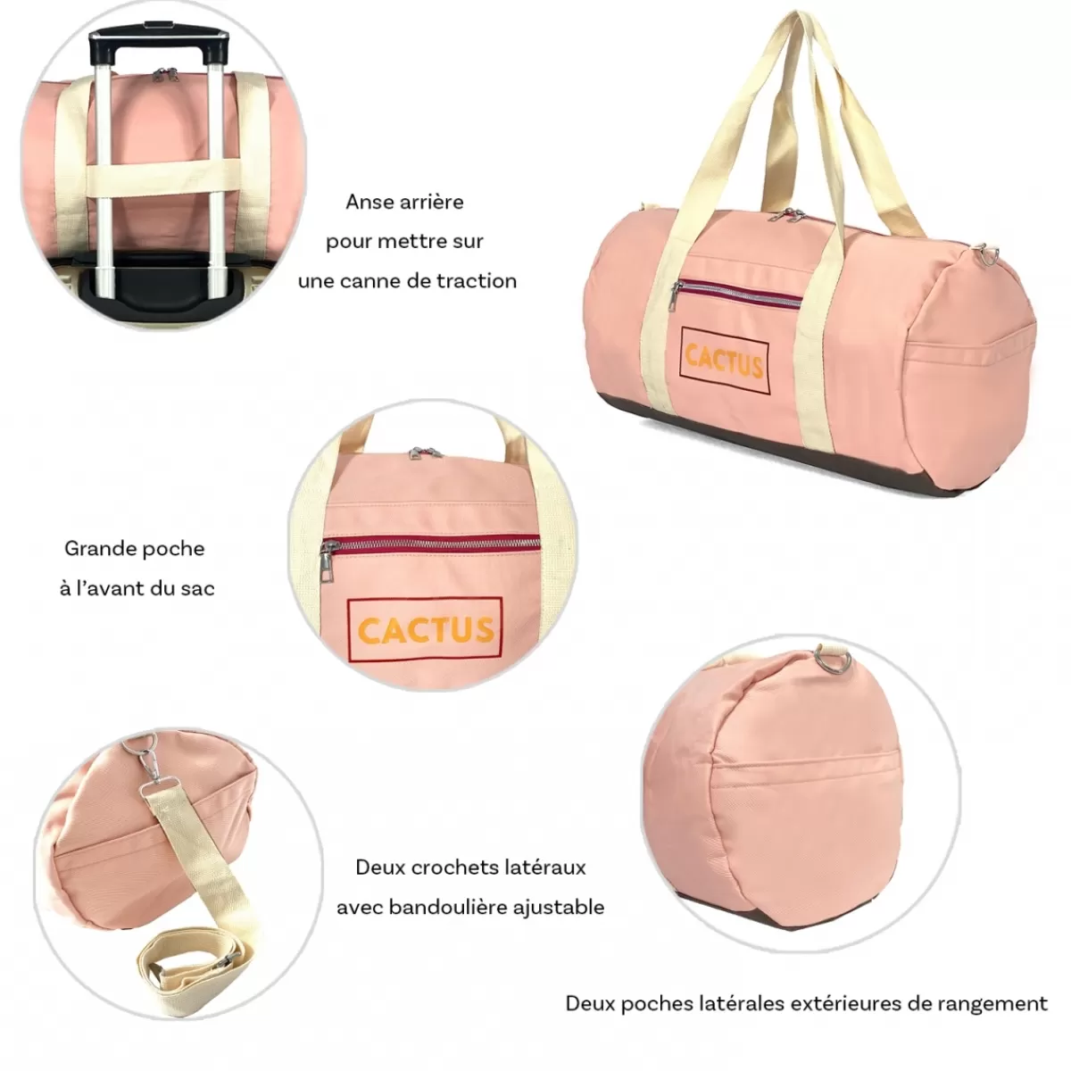 Sac de voyage week-end 18L et sport sans roulettes^Cactus Hot